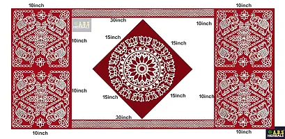 ABS HERBALS : Rangoli Sticker, kolam Sticker for: Wall, Tile, Floor, Wood, Steel Sticker [15x30inch 1PACK] [MEROON] [Modal :MM5PIC]-thumb1