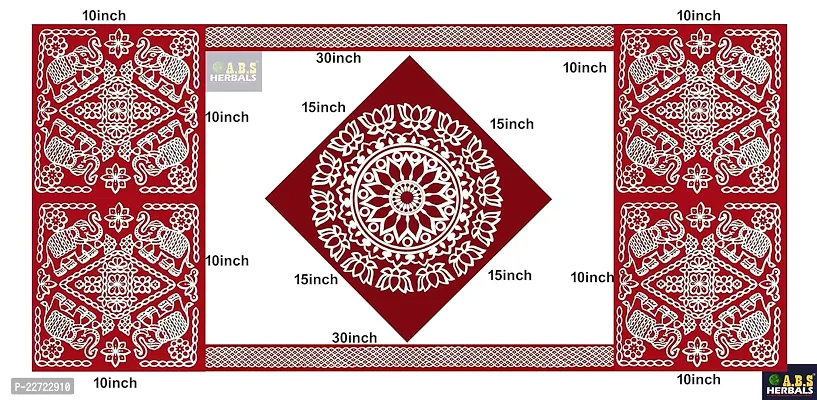 ABS HERBALS : Rangoli Sticker, kolam Sticker for: Wall, Tile, Floor, Wood, Steel Sticker [15x30inch 1PACK] [MEROON] [Modal :MM5PIC]-thumb2