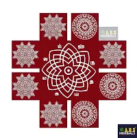 ABS HERBALS : Rangoli Sticker, kolam Sticker for: Wall, Tile, Floor, Wood, Steel Sticker [7x15inch PACKC] [MEROON]-thumb3