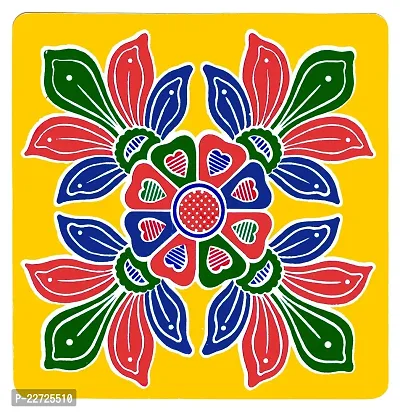 ABS HERBALS : Rangoli Sticker, kolam Sticker for: Wall, Tile, Floor, Wood, Steel Sticker [10x30inch 1PACK]-thumb5