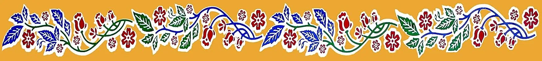 ABS HERBALS : Rangoli Sticker, kolam Sticker for: Wall, Tile, Floor, Wood, Steel Sticker [10x30inch 1PACK]-thumb1