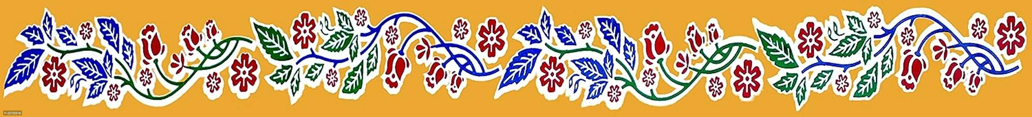 ABS HERBALS : Rangoli Sticker, kolam Sticker for: Wall, Tile, Floor, Wood, Steel Sticker [10x30inch 1PACK]-thumb2