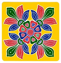 ABS HERBALS : Rangoli Sticker, kolam Sticker for: Wall, Tile, Floor, Wood, Steel Sticker [15x15inch 4PIC]-thumb4