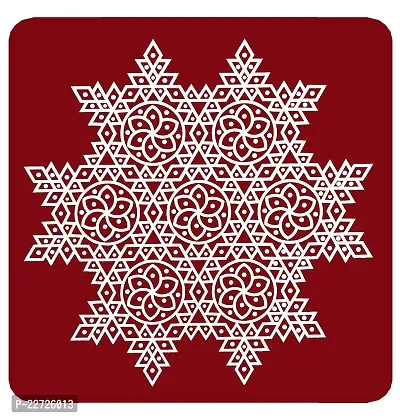 ABS HERBALS : Rangoli Sticker, kolam Sticker for: Wall, Tile, Floor, Wood, Steel Sticker [15x15inch 1PACK]-thumb2