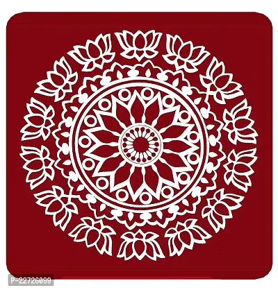 ABS HERBALS : Rangoli Sticker, kolam Sticker for: Wall, Tile, Floor, Wood, Steel Sticker [15x30inch 1PACK] [MEROON]-thumb2