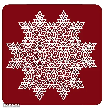 ABS HERBALS : Rangoli Sticker, kolam Sticker for: Wall, Tile, Floor, Wood, Steel Sticker [10X30inch 1Pack]-thumb2