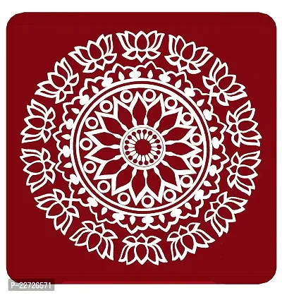 ABS HERBALS : Rangoli Sticker, kolam Sticker for: Wall, Tile, Floor, Wood, Steel Sticker [15x30inch 1Pack] [MEROON]-thumb4