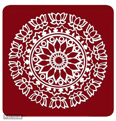 ABS HERBALS : Rangoli Sticker, kolam Sticker for: Wall, Tile, Floor, Wood, Steel Sticker [10x30inch 1pack] [MEROON]-thumb2