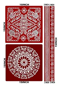 ABS HERBALS : Rangoli Sticker, kolam Sticker for: Wall, Tile, Floor, Wood, Steel Sticker [15x15inch 1PACK]-thumb3