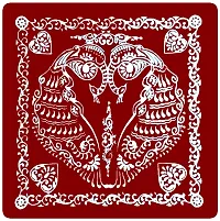 ABS HERBALS : Rangoli Sticker, kolam Sticker for: Wall, Tile, Floor, Wood, Steel Sticker [10x10inch 1PACK]-thumb4