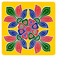 ABS HERBALS : Rangoli Sticker, kolam Sticker for: Wall, Tile, Floor, Wood, Steel Sticker [15x15inch 5PIC] [MEROON] [Modal :MM5PIC]-thumb3