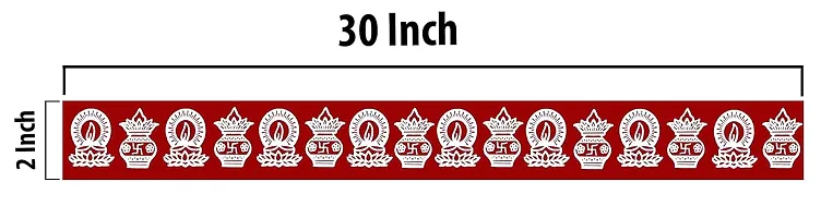 ABS HERBALS : Rangoli Sticker, kolam Sticker for: Wall, Tile, Floor, Wood, Steel Sticker [19x30inch 1PACK] [MEROON]-thumb4