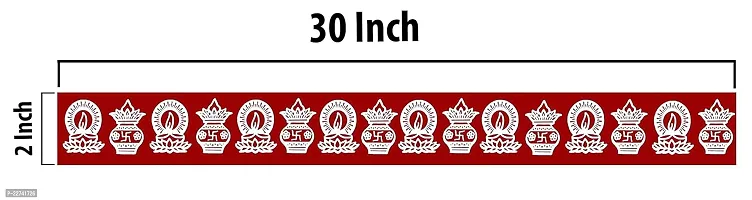 ABS HERBALS : Rangoli Sticker, kolam Sticker for: Wall, Tile, Floor, Wood, Steel Sticker [19x30inch 1PACK] [MEROON]-thumb5