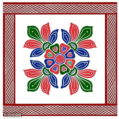 ABS HERBALS : Rangoli Sticker, kolam Sticker for: Wall, Tile, Floor, Wood, Steel Sticker [15x30inch 1PACK]-thumb0