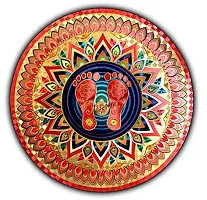 ABS HERBALS : Rangoli Sticker for: Wall,Tile,FloorSticker[15x15inch 1PIC]-thumb1