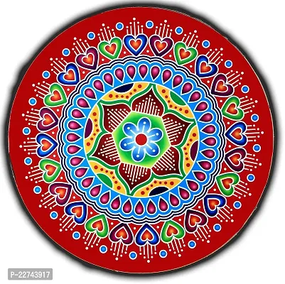 ABS HERBALS : Rangoli Sticker for: Wall,Tile,FloorSticker[10x10inch 4PIC]-thumb5