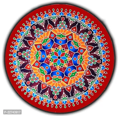 ABS HERBALS : Rangoli Sticker for: Wall,Tile,FloorSticker[10x10inch 4PIC]-thumb2