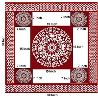 ABS HERBALS : Rangoli Sticker, kolam Sticker for: Wall, Tile, Floor, Wood, Steel Sticker [1PACK OF ONE SET] [MEROON]-thumb3