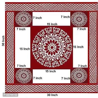 ABS HERBALS : Rangoli Sticker, kolam Sticker for: Wall, Tile, Floor, Wood, Steel Sticker [1PACK OF ONE SET] [MEROON]-thumb4