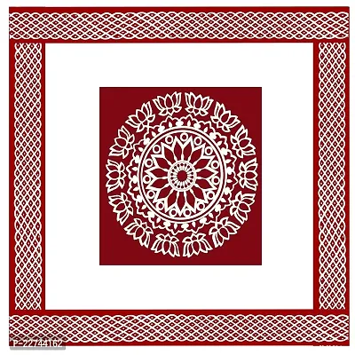 ABS HERBALS : Rangoli Sticker, kolam Sticker for: Wall, Tile, Floor, Wood, Steel Sticker [10x10 2PIC,30X2 4PICinch PACK OF 1SET] [MEROON] [Modal :MM1,MP4]