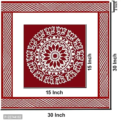 ABS HERBALS : Rangoli Sticker, kolam Sticker for: Wall, Tile, Floor, Wood, Steel Sticker [10x10 2PIC,30X2 4PICinch PACK OF 1SET] [MEROON] [Modal :MM1,MP4]-thumb2