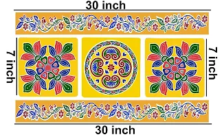 ABS HERBALS : Rangoli Sticker, kolam Sticker for: Wall, Tile, Floor, Wood, Steel Sticker [PACK OF 1SET]-thumb2