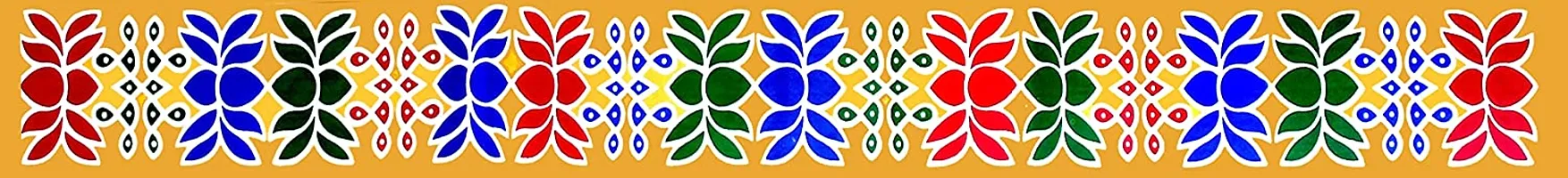 ABS HERBALS : Rangoli Sticker, kolam Sticker for: Wall, Tile, Floor, Wood, Steel Sticker [30x2inch PACK OF ONE SET]-thumb3