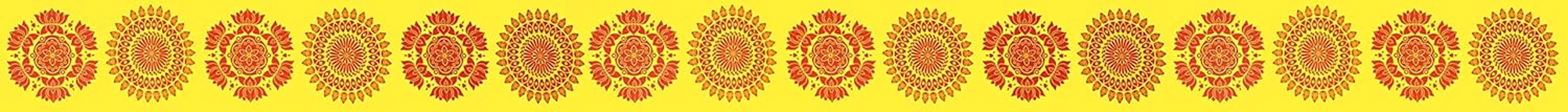 ABS HERBALS : Rangoli Sticker, kolam Sticker for: Wall, Tile, Floor, Wood, Steel Sticker [30x02inch PACK OF 1SET]-thumb1