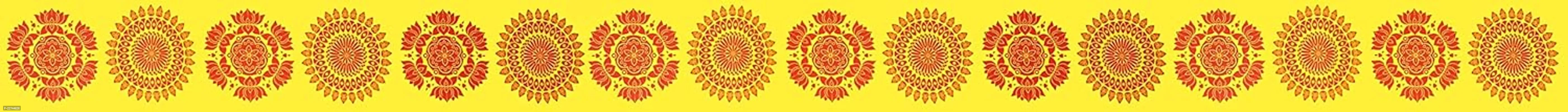 ABS HERBALS : Rangoli Sticker, kolam Sticker for: Wall, Tile, Floor, Wood, Steel Sticker [30x02inch PACK OF 1SET]-thumb2