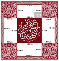 ABS HERBALS : Rangoli Sticker, kolam Sticker for: Wall, Tile, Floor, Wood, Steel Sticker [PACK OF 1SET] [MEROON]-thumb1