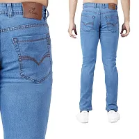 Stylish Blue Denim Mid-Rise Jeans For Men-thumb3