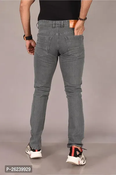 Stylish Copper Denim Solid High-Rise Jeans For Men-thumb2