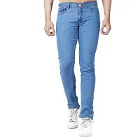 Stylish Blue Denim Mid-Rise Jeans For Men-thumb2