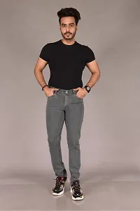Stylish Copper Denim Solid High-Rise Jeans For Men-thumb4