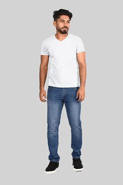 Stylish Denim Mid-Rise Jeans Jeans For Men
