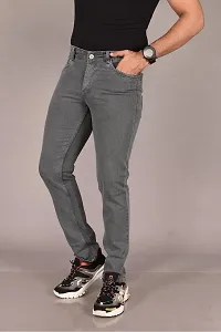 Stylish Copper Denim Solid High-Rise Jeans For Men-thumb2