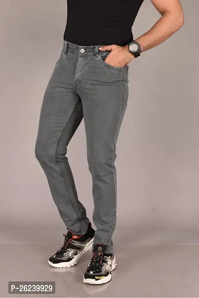 Stylish Copper Denim Solid High-Rise Jeans For Men-thumb3