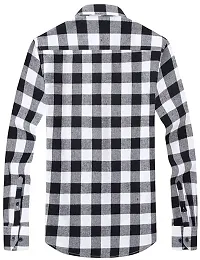 Reliable Multicoloured Cotton Checked Long Sleeves Casual Shirt For Men-thumb1