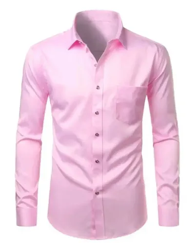 Stylish Solid Slim Fit Long Sleeves Casual Shirt for Men