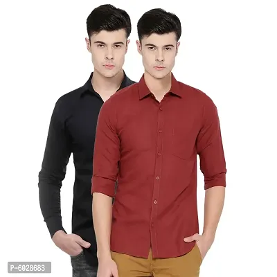 Pack Of 2 Cotton Shirts For Men