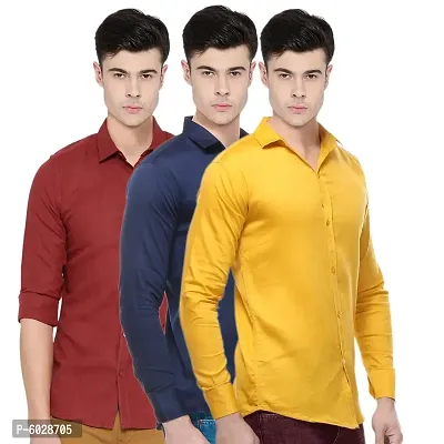 Pack Of 3 Cotton Shirts For Men