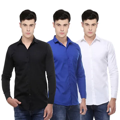 Multicolored Long Sleeves Cotton Shirts Combo
