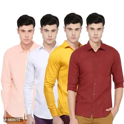 Pack Of 4 Cotton Shirts For Men
