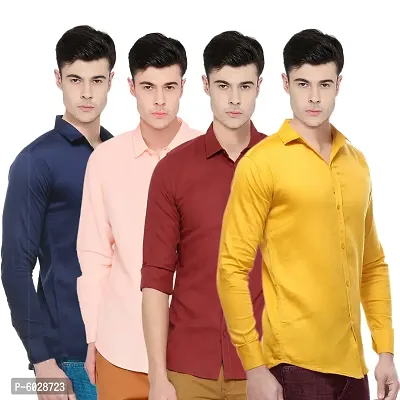 Pack Of 4 Cotton Shirts For Men