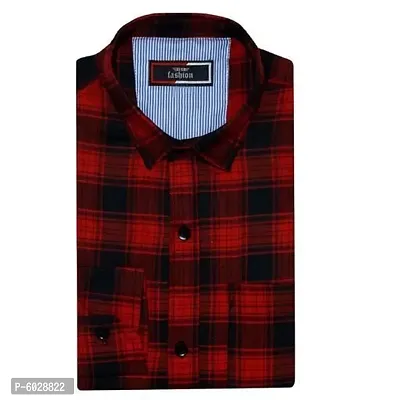 Balino London Red Check Shirt For Men-thumb0