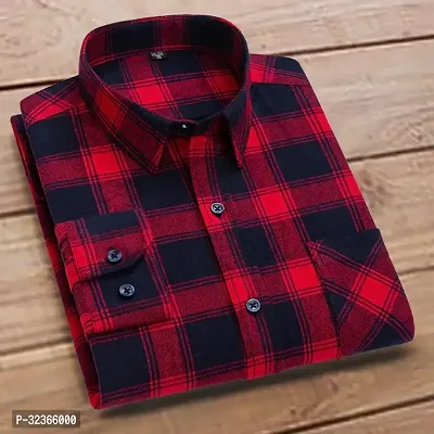 Reliable Multicoloured Cotton Checked Long Sleeves Casual Shirt For Men-thumb0