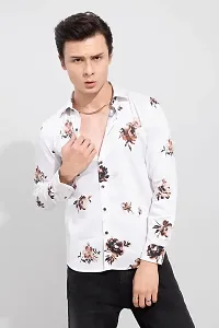 Reliable White Polycotton Printed Long Sleeves Casual Shirt For Men-thumb2