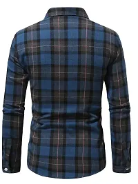 Stylish Multicoloured Checked Long Sleeves Shirt For Men-thumb4