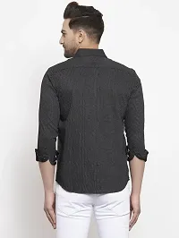 Reliable Black Cotton Printed Long Sleeves Casual Shirt For Men-thumb2