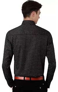 Reliable Black Cotton Printed Long Sleeves Casual Shirt For Men-thumb1